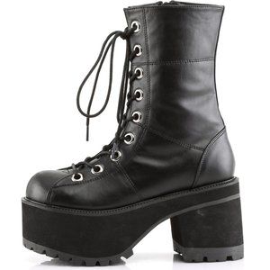 Gothic Platform Heel Lace Up Ankle Boots
